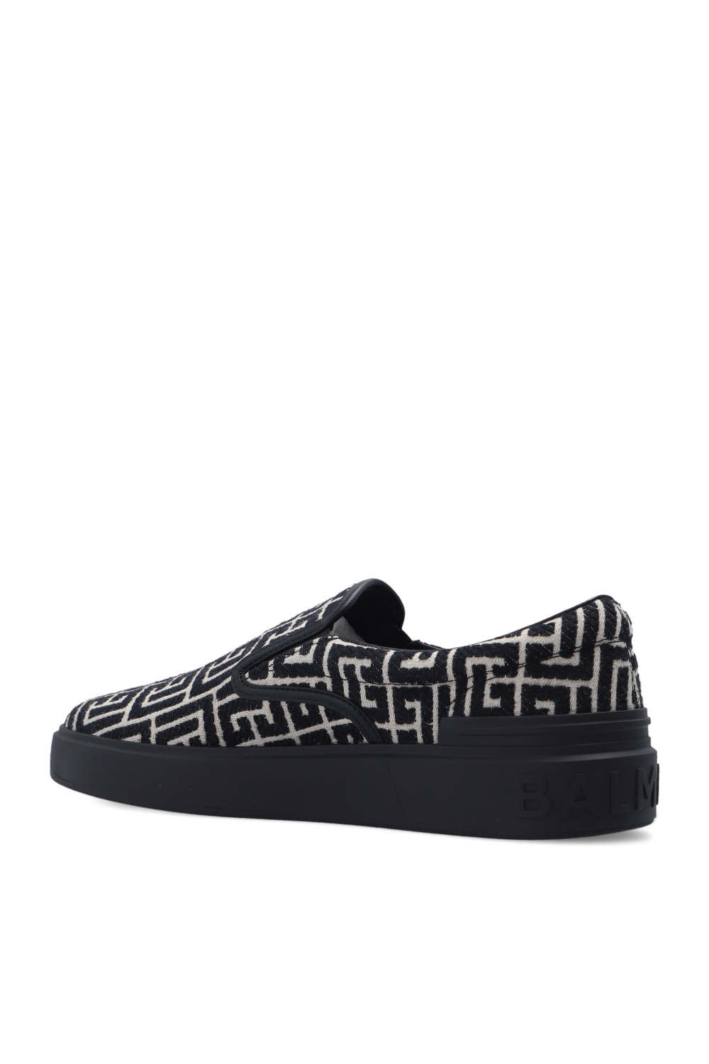 BALMAIN｜SNEAKERS (CM1VI355LLSN 0PA) Run-Row leather sneakers black black - Men | BALMAIN